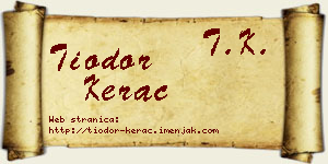 Tiodor Kerac vizit kartica